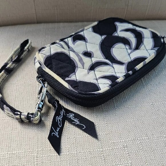 Vera Bradly Women Coin Purse Mini wristlet Wallet Mini Black/White - Picture 3 of 9